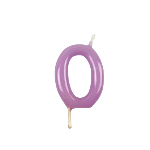 Vela Aniversário 6cm Lilás nº0