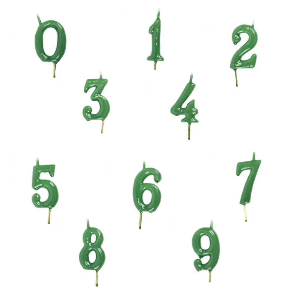 Sortido Velas de Aniversário 6cm Verde