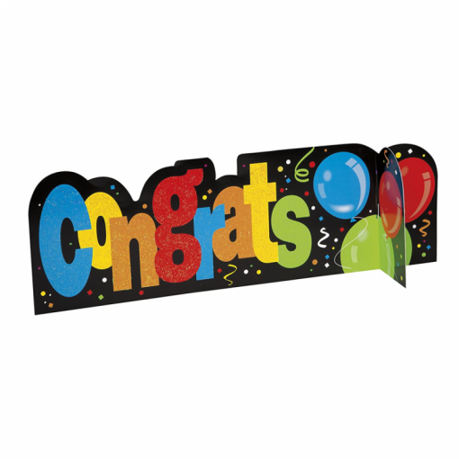 Decoração 3D 'Congrats' Balões