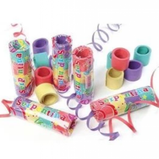 20 Rolos de Serpentinas Coloridas 4m
