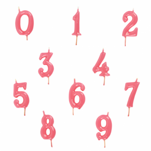 Sortido Velas de Aniversário 6cm Rosa