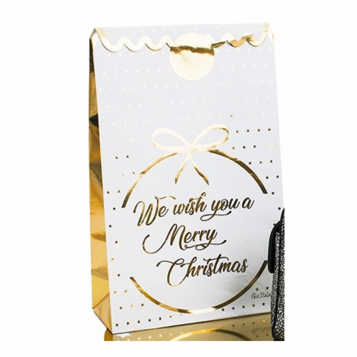 2 Sacos de oferta Presentes Dourado - Natal