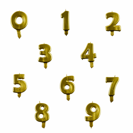 Sortido Velas de Aniversário Dourado 9,5cm