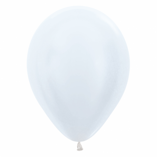 50 Balões latex R12 (30cm) - Pearl White - 405