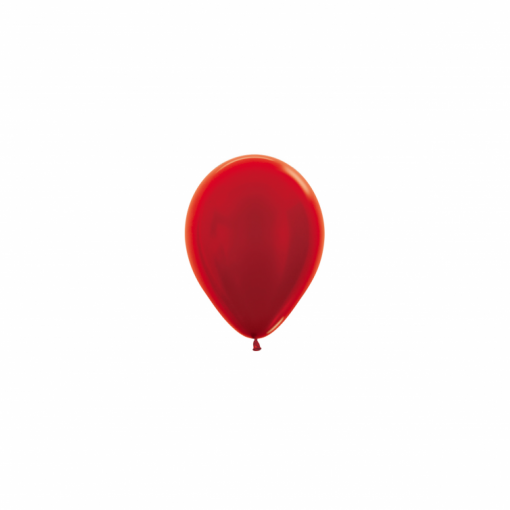 100 Balões latex R5 (12cm) - Metallic Red - 515