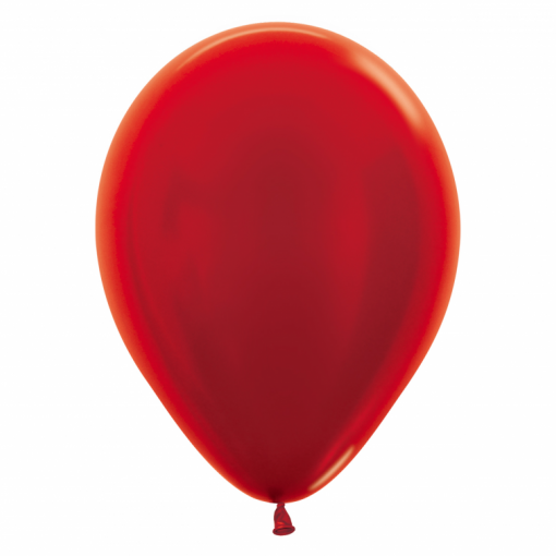 50 Balões latex R12 (30cm) - Metallic Red - 515