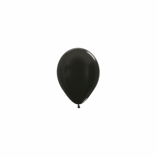 100 Balões latex R5 (12cm) - Metallic Black - 580