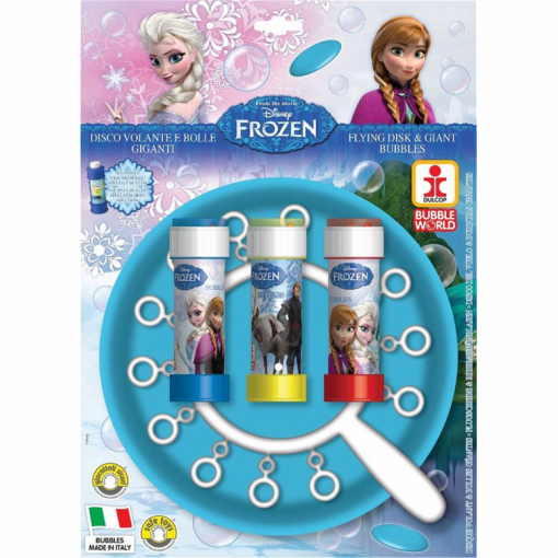 Disco Voador com Brinquedo para Bolas de Sabão Frozen