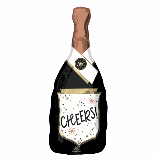 Balão Foil 91cm Cheers Confetti Bubbly Bottle - Ano Novo