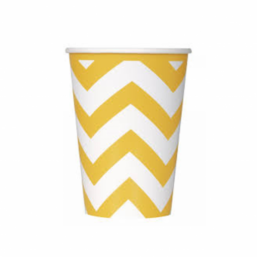 6 Copos 355ml Chevron Amarelo