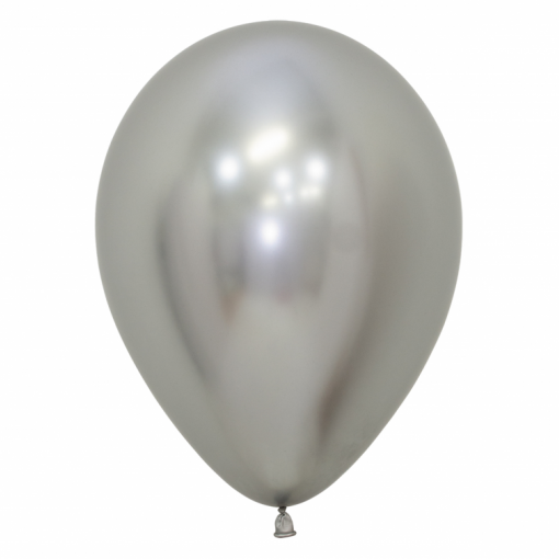 12 Balões latex R12 (30cm) -  Reflex Silver - 981