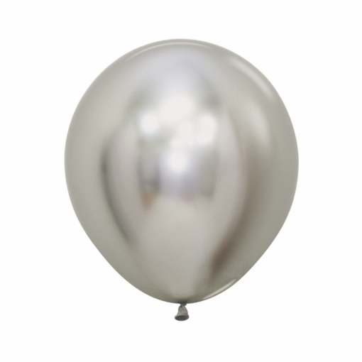 15 Balões latex R18 (45cm) - Reflex Silver - 981