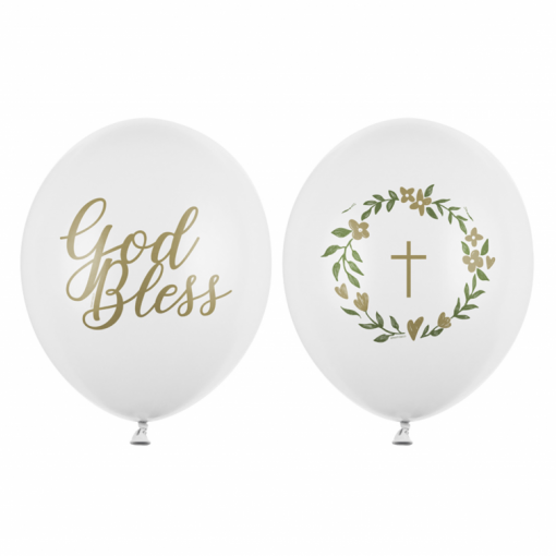 50 Balões latex 30cm God Bless (Comunhão / Batizado)