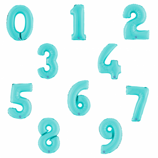 Sortido Balões Foil 14'' (35cm) Azul Pastel