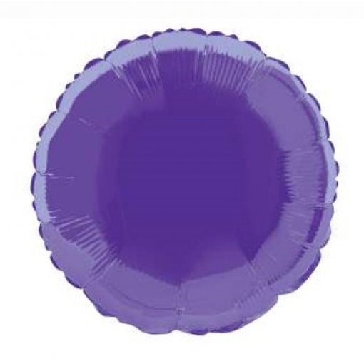 12 Balões Foil Redondo 18'' Bulk Roxo Escuro