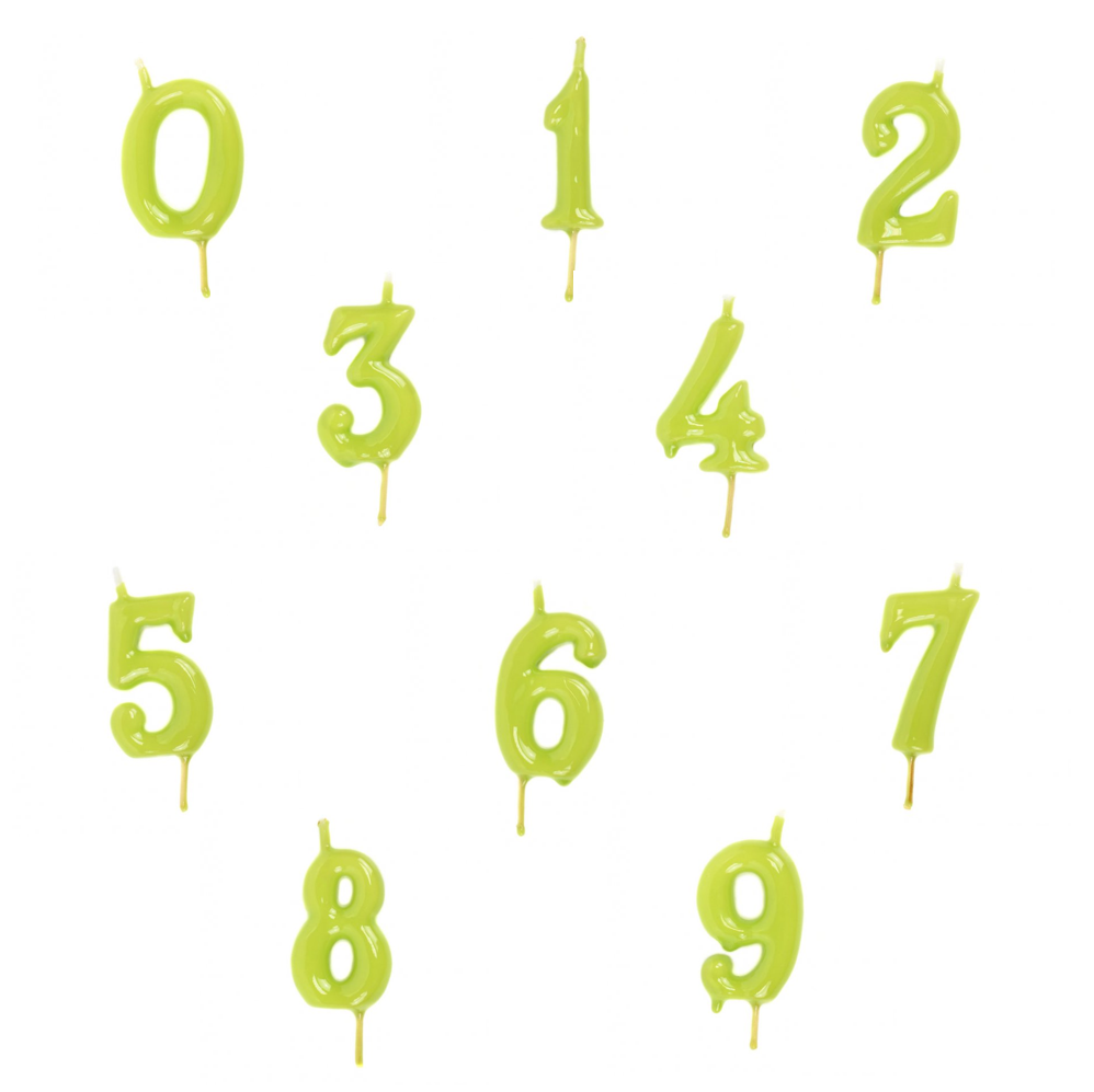 Sortido Velas de Aniversário 6cm Pistáchio