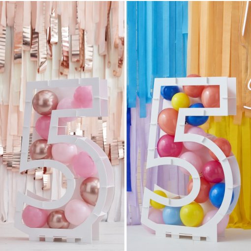 Moldura de Número 5 para balões 81x58x14cm