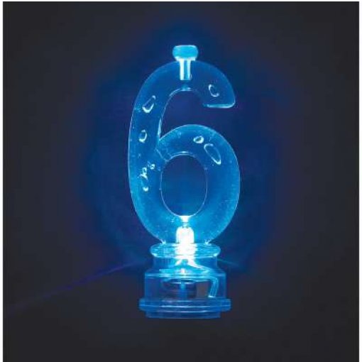 Vela de Aniversário com suporte LED nº 6