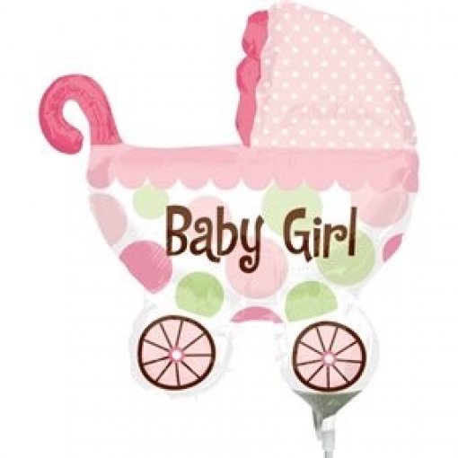 Balão Foil Mini Shape Carrinho da Bebé (Baby Shower)