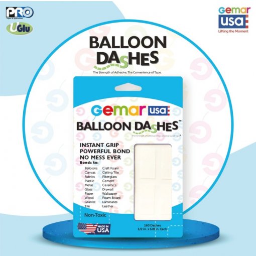 160 Adesivos dupla face para Balões Latex 1.3x1.6cm