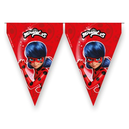 Bandeira Triângulo LadyBug Miraculous