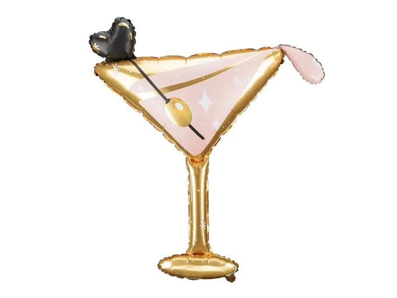 Balão Foil 126x93cm Copo Martini - Ano Novo