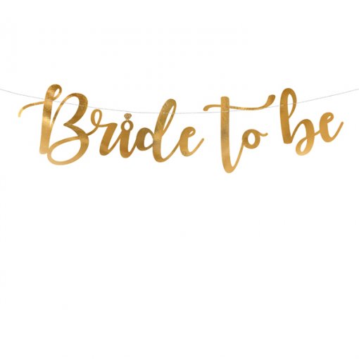 Grinalda Papel 80x19cm Bride To Be Dourado