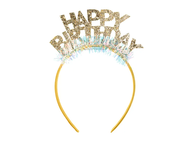 Bandolete Happy Birthday 14,5x19 cm Dourado