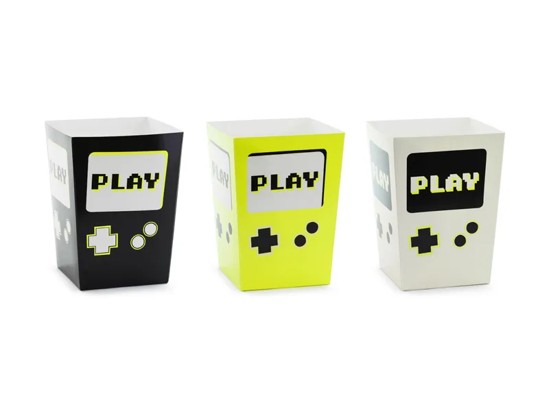 6 Caixas de Pipocas 7x7x12cm Level Up - Gaming