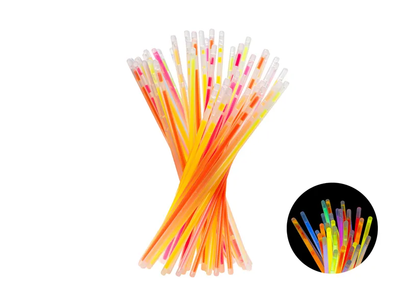 100 Sticks 20cm Glow com Conectores