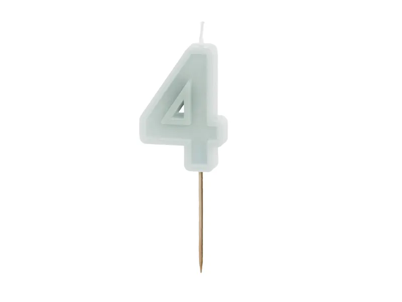 Vela de Aniversário Verde Light 6cm nº4