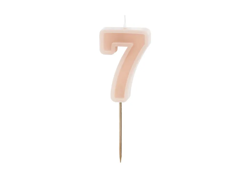 Vela de Aniversário Rosa Dusty 6cm nº7