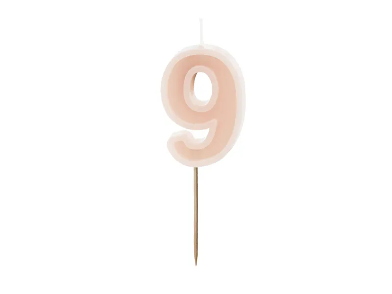 Vela de Aniversário Rosa Dusty 6cm nº9