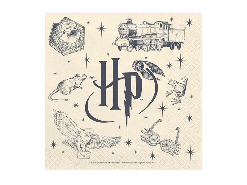 20 Guardanapos de Papel 33x33cm Harry Potter