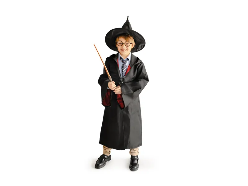 Capa de Feiticeiro Infantil 140-158cm Preta - Harry Potter