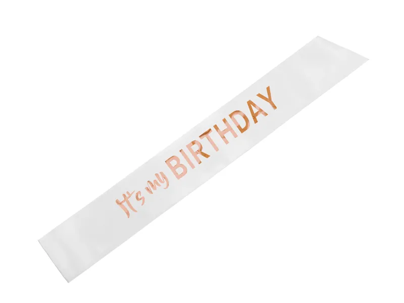 1 Faixa de Corpo “It’s my birthday” Branco