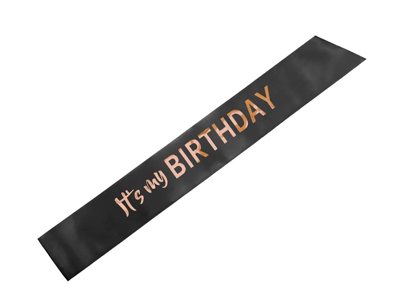 1 Faixa de Corpo “It’s my birthday” Preto