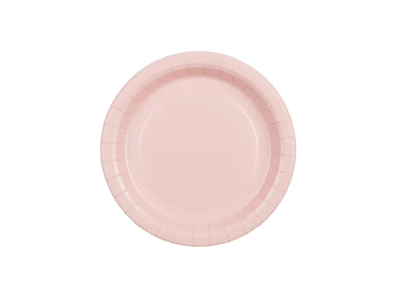6 Pratos 18cm Rosa Claro