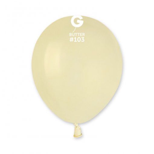 100 Balões latex 5'' (12cm) cor Butter #103 - A50 