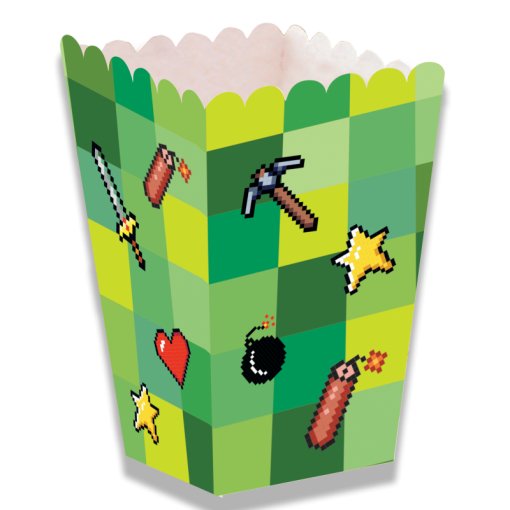 12 Caixas de Pipocas 5x5x12cm TNT Party