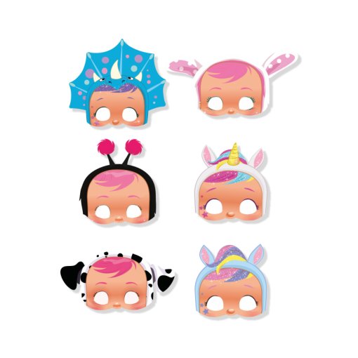 6 Máscaras Cry Babies