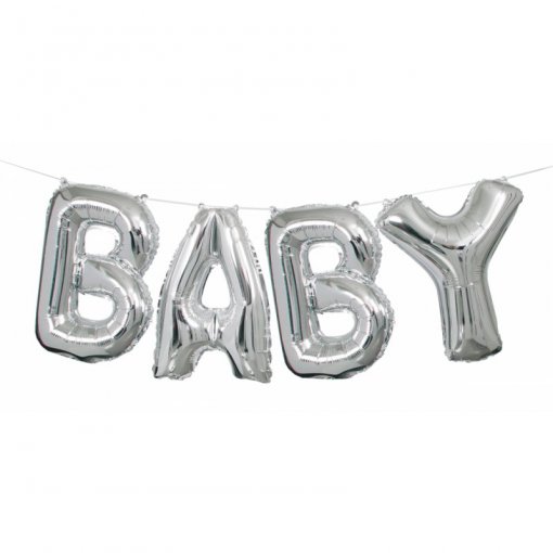 Balão Foil Grinalda 'Baby' 14'' Prateado