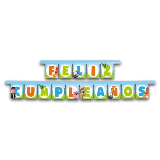 Grinalda Feliz Cumpleaños 3m Animais da Quinta
