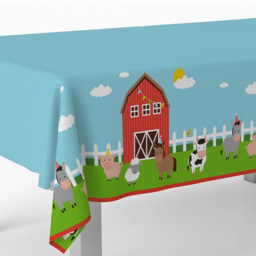 Toalha de mesa 120x180cm Animais da Quinta