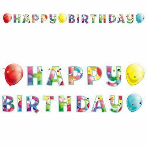 Grinalda Happy Birthday 1,4m Balões