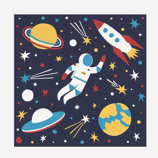 20 Guardanapos 33cm Astro Espaço