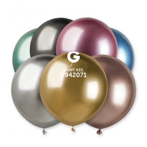 25 Balões latex 19'' (48cm) cor Sortido Shiny - GB150