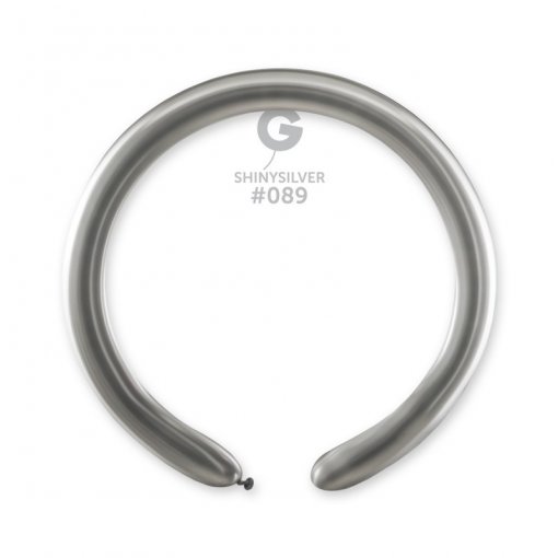 50 Balões latex Modelar 2'' (5cm) cor Shiny Silver #089 - DB4