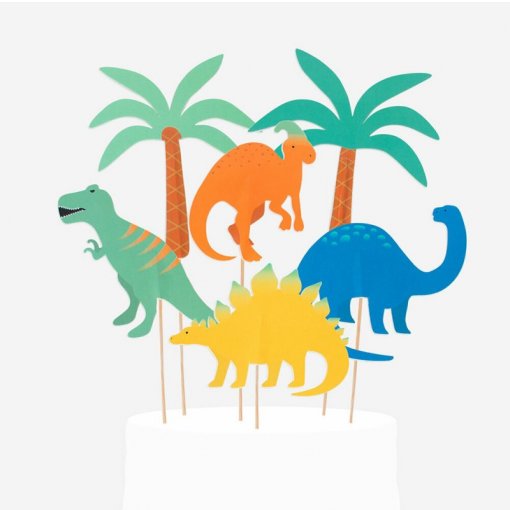 6 Topos de Bolo 22x27cm Dinossauros