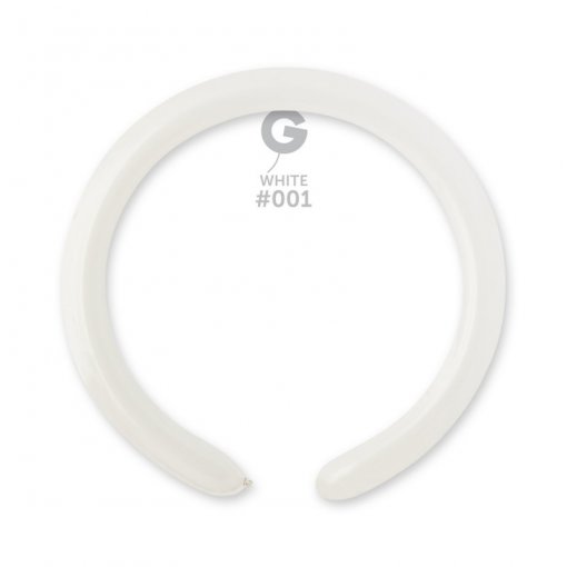 100 Balões latex Modelar 2'' (5cm) cor White #001 - D4